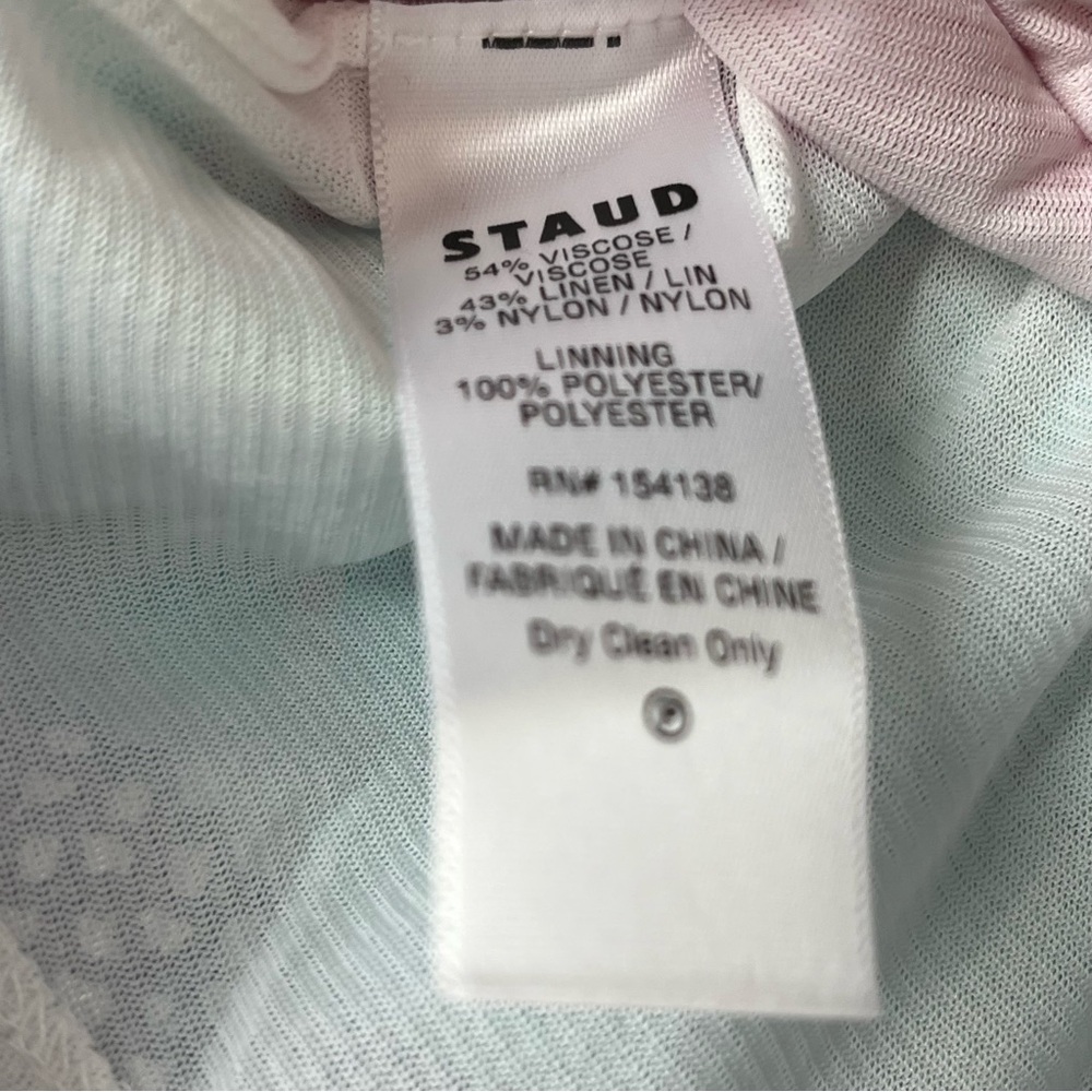 STAUD Women’s Large Limousin Stripe Crochet Crop Top Multicolor - Picture 8 of 10